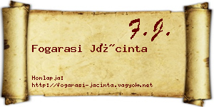 Fogarasi Jácinta névjegykártya